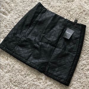 Forever 21 Skirts - NWT black leather skirt size Large Forever 21 Skirts - NWT black leather skirt size Large